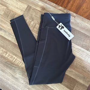 Amazon Best Selling Legging- Navy High Waisted Yoga Pants with Pockets Sz M